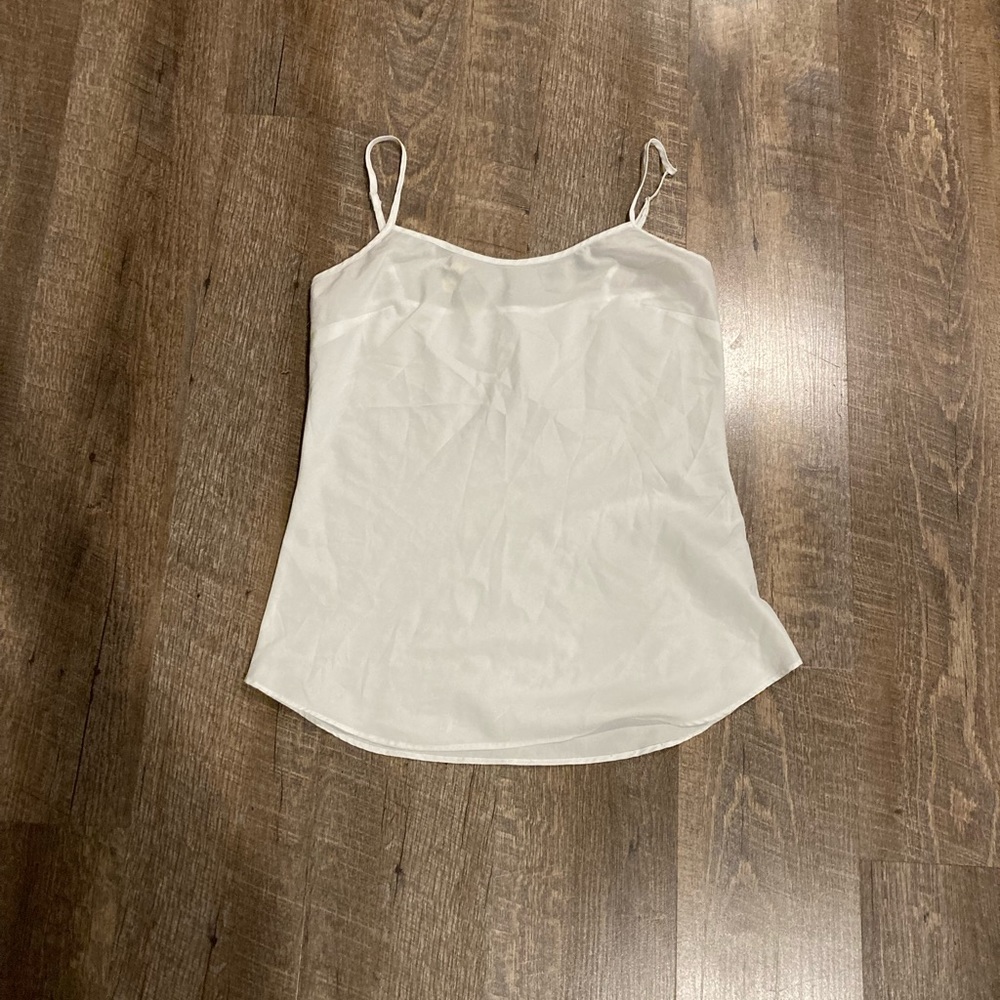 Banana Republic x Milly White Silk Camisole Tank Top Size 0